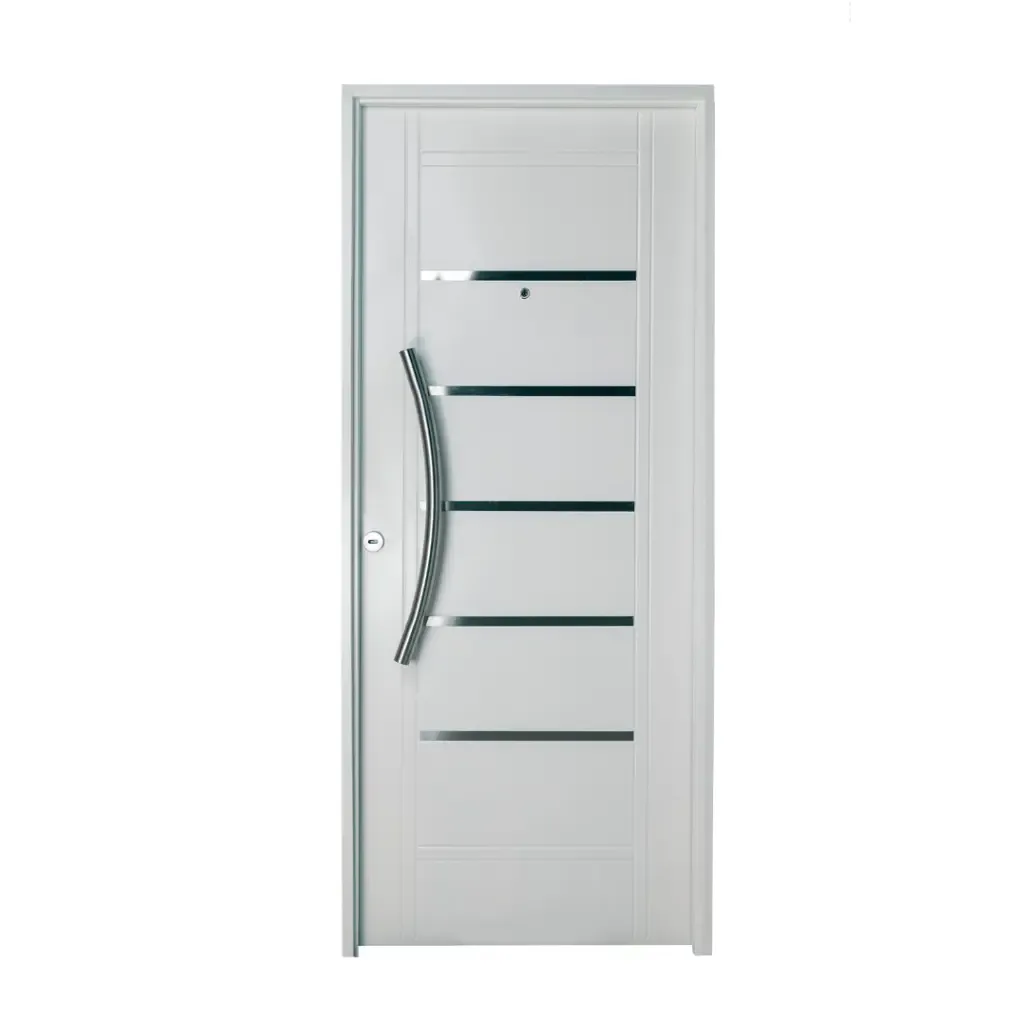 PUERTA DE CHAPA INYECTADA CON BARRAL CURVO 75 CM