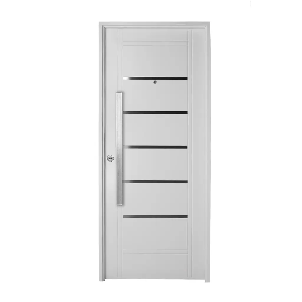 PUERTA DE CHAPA INYECTADA CON BARRAL RECTANGULAR 75 CM