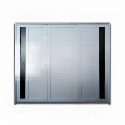 PORTÓN DE ALUMINIO 36MM V/LATERAL (HOJA CENTRAL CIEGA)